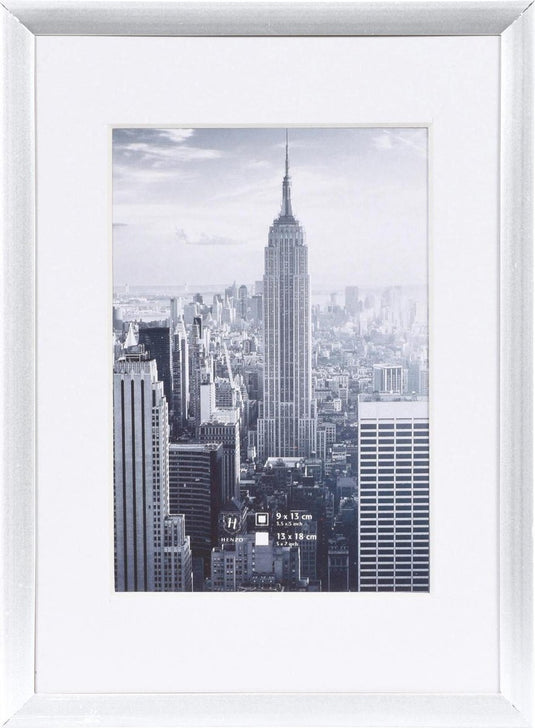 Henzo fotolijst - - manhattan - fotomaat 13x18 cm - zilver
