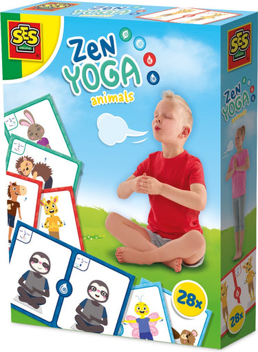 Ses creative 02407 - zen yoga kaarten - ademhalingsoefeningen - mindfulness voor kinderen - 28 voorbeeldkaarten - oefeningen bij emoties zoals blij of boos