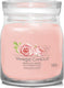 Yankee candle - fresh cut roses medium geurkaars - 50 branduren - 2 lonten