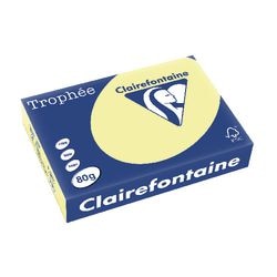 Papier clairefontaine 1977 80g m2 a4 pastel kanariegeel