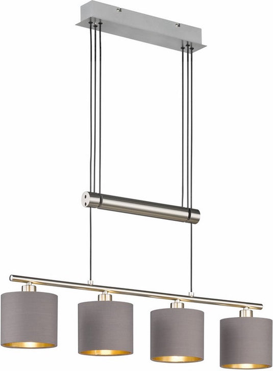 Trio garda - hanglamp - nikkel mat - excl. 4x e14 4w