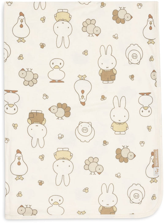 Jollein baby deken wieg - 75x100cm - jersey - miffy family farm