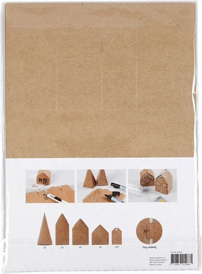 Load image into Gallery viewer, Creativ company huizen en bomen karton set

