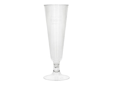 Papstar 24 glazen voor mousserende wijn pure 100ml ø5,5x16,5cm glashelder gemaakt van recyclebaar pla plantaardige bioplastic