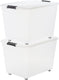 Iris topbox opbergbox - 60l - kunststof - met wielen - set van 2