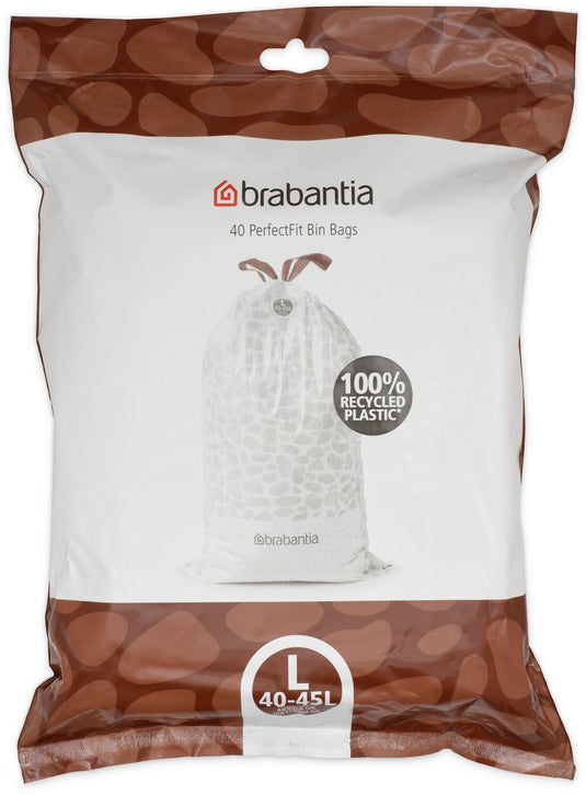 Brabantia perfectfit vuilniszakken - 40 45 l - code l - 40 stuks