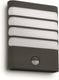 Philips led philips raccoon buitenwandlamp - met sensor - 1-lichts - antraciet