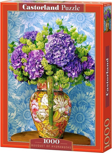 Castorland bouquet of hydrangeas – puzzel – 1.000 stukjes – satijnen afwerking – perfecte pasvorm – europese kwaliteit