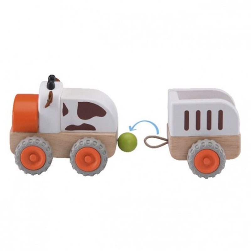 Load image into Gallery viewer, Wonderworld koe tractor met aanhanger+1
