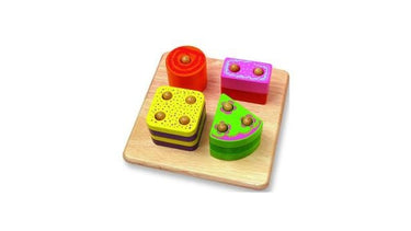 Pintoy houten tel en vormenpuzzel