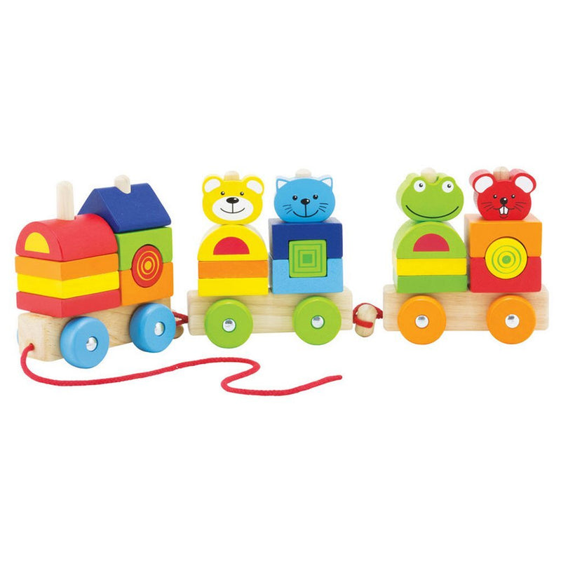 Pintoy 4 friends houten blokken trein