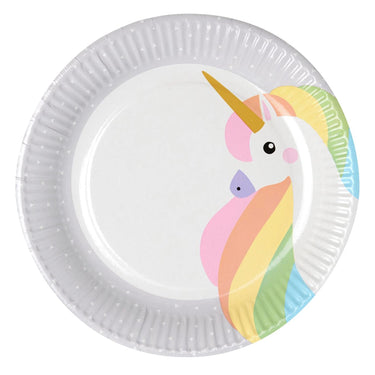 Papstar set a 10 borden unicorn karton ã˜23cm