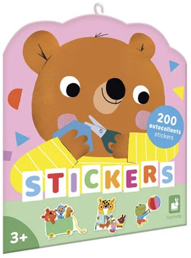 Janod - stickerboek - dieren op de kleuterschool - 200 stickers