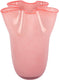 Present time vaas ruffles - roze - ø23cm - glas - scandinavisch - bloemenvaas - woondecoratie - decoratieve vaas voor woonkamer of slaapkamer