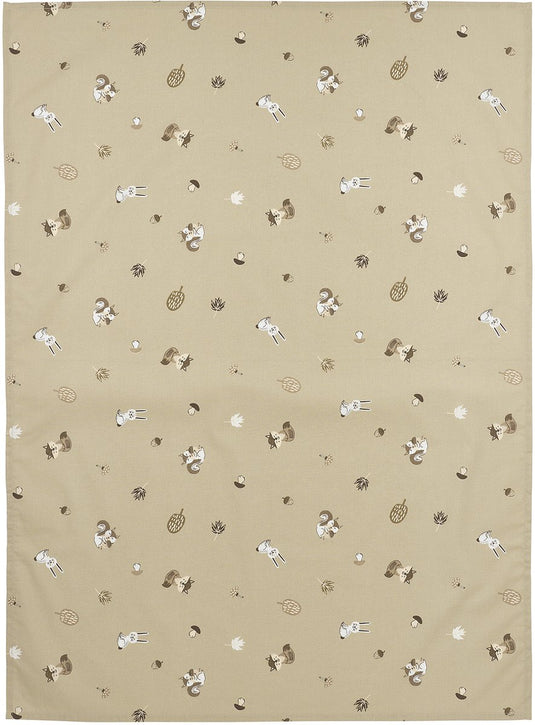 Meyco baby forest animals wieglaken - sand - 75x100cm - 0.3 tog