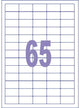 Kangaro etiket - injet laser kopieer - 38,1x21,2mm - doos a 25 vel - 65 stickers per vel