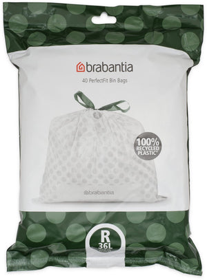 Brabantia perfectfit vuilniszakken - 36 l - code r - 40 stuks