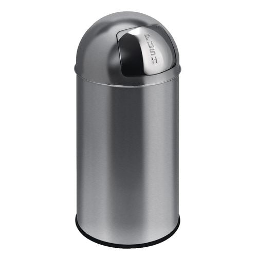Push can prullenbak 40l mat chroom