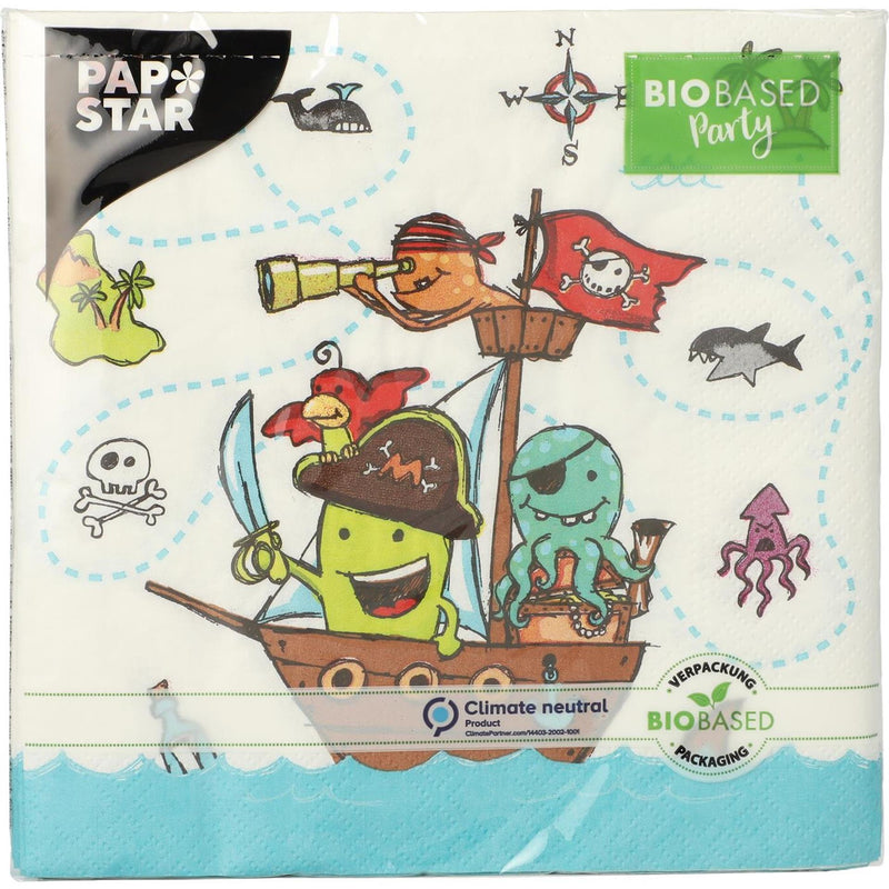 Load image into Gallery viewer, Papstar servetten pirate crew 3-laags 33x33cm
