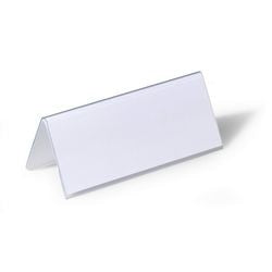 Abi tafelnaambord durable 8050 pvc 150x61 122mm dubbelzijdig beschrijfbaar