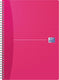 Oxford office essentials spiraalschrift, 180 bladzijden, ft a4, geruit 5 mm, geassorteerde kleuren 5 stuks