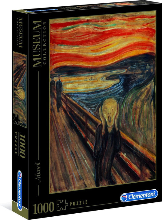 Clementoni - puzzel - 1000 stukjes - de schreeuw - edvard munch - puzzel voor volwassenen - art collection