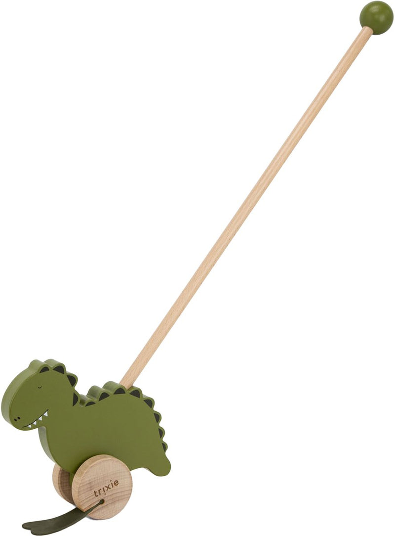 Load image into Gallery viewer, Trixie houten duwstok - mr. dino - kinder speelgoed - vanaf 1,5 jaar - voor jongens en meisjes - fsc
