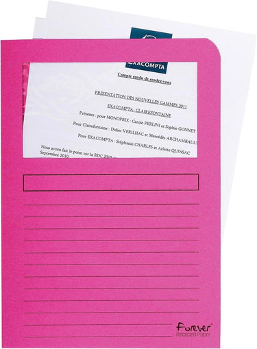 Exacompta venstermap forever l-model 120gr roze 100 stuks