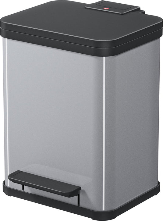 Hailo öko duo plus prullenbak - 2 x 9 l - zilver