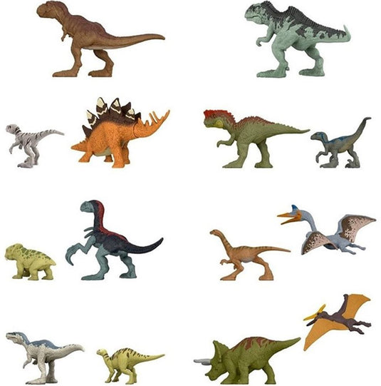 Jurassic world minis figuur 1-pack + 2-p
