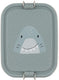 Trixie brooddoos klein - mr. shark- rsv lunchbox voor kinderen - makkelijk te openen broodtrommel – grijs – haai
