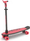 Chillafish skateboard en step 2-in-1 - kinderstep omvormbaar naar skateboard - coraal roze - jongens en meisjes 3 jaar en ouder - verstelbaar stuur - model skatieskootie 2