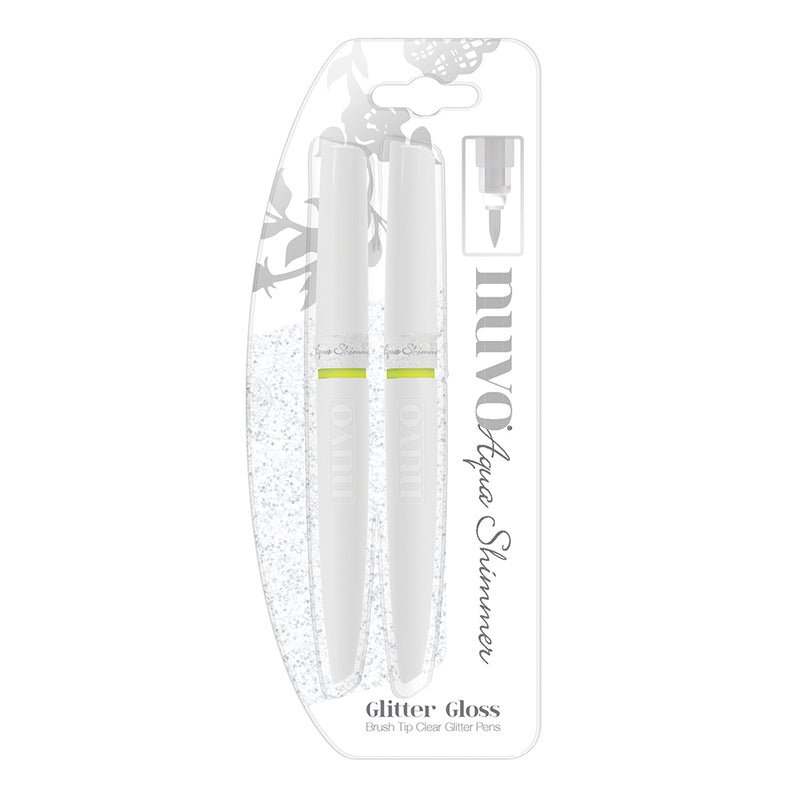 Load image into Gallery viewer, Nuvo by tonic studios nuvo • aqua shimmer glitter brush tip clear
