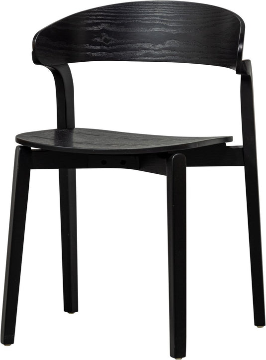 Woood cras eetkamerstoel - essenfineer - zwart - 75x52x42