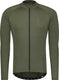 Bbb cycling transition lange mouwen fietsshirt heren en dames - 10-15 °c - mtb en wielrenshirt met 3 achterzakken - olijf groen