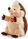 Trudi - puppets handpop egel 25 cm - handgemaakt in italie - zacht pluche - knuffeldier voor jongens en meisjes - beige bruin - 16x25x21 cm maat s