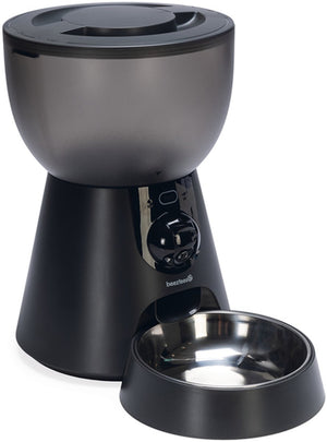 Beeztees cam automatische voerautomaat kat smart met camera - voerbak - antraciet - 4 liter