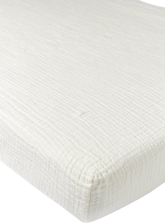 Meyco baby uni hoeslaken juniorbed - pre-washed hydrofiel - offwhite - 70x140cm