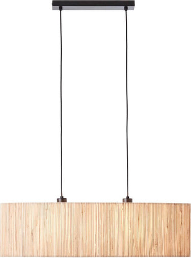 Brilliant wimea - hanglamp - e27 max 2x40w - zwart nature