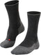 Falke tk2 explore wool silk medium padding wol functioneel materiaal wandelsokken heren grijs - maat 44-45