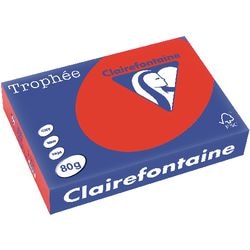 Gekleurd papier clairefontaine a4 80 g m² rood 500 vellen