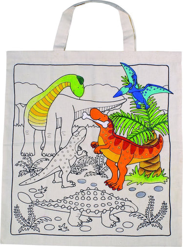 Goki katoenen draagtas-dinosaurus