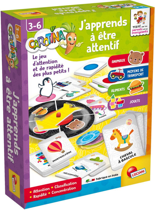 Lisciani carotina plus j'apprends a faire attention