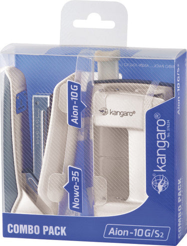 Kangaro perforator + nietmachine - ivoor