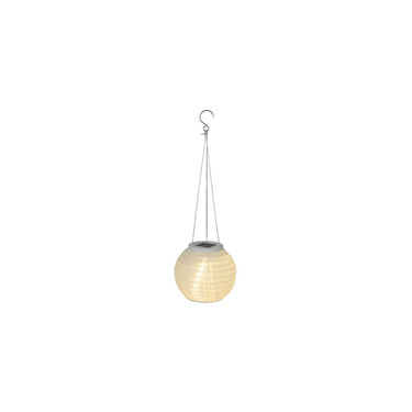 Lumineo solar lantaarn wit nylon ã˜15xh10cm