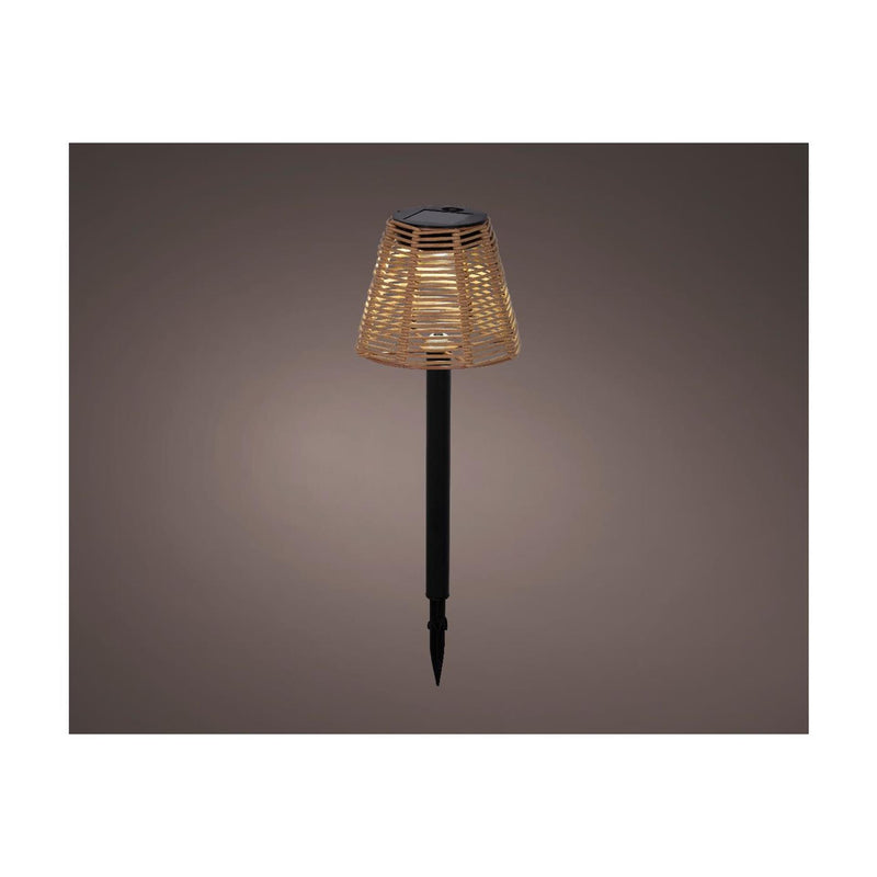 Load image into Gallery viewer, Lumineo solar steeklamp wicker ø12xh30cm
