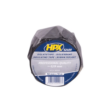 Hpx pvc isolatietape 50 mm x 10 meter - zwart
