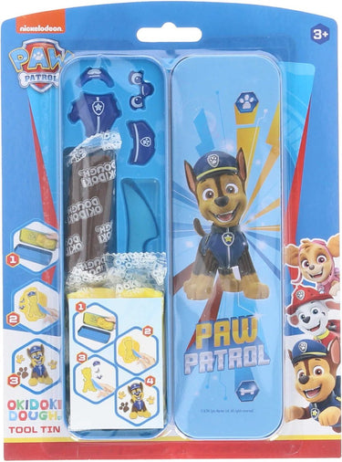 Canenco paw patrol chase okidoki klei in 3d tin bakje