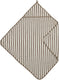Meyco baby fat stripe badcape - jacquard badstof - taupe - 75x75cm