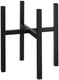 Mica decorations - bloempot plantenpot standaard verhoger - zwart - b37.5 x h39.5 cm - metaal